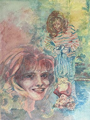 Watercolor portrait of Aliza